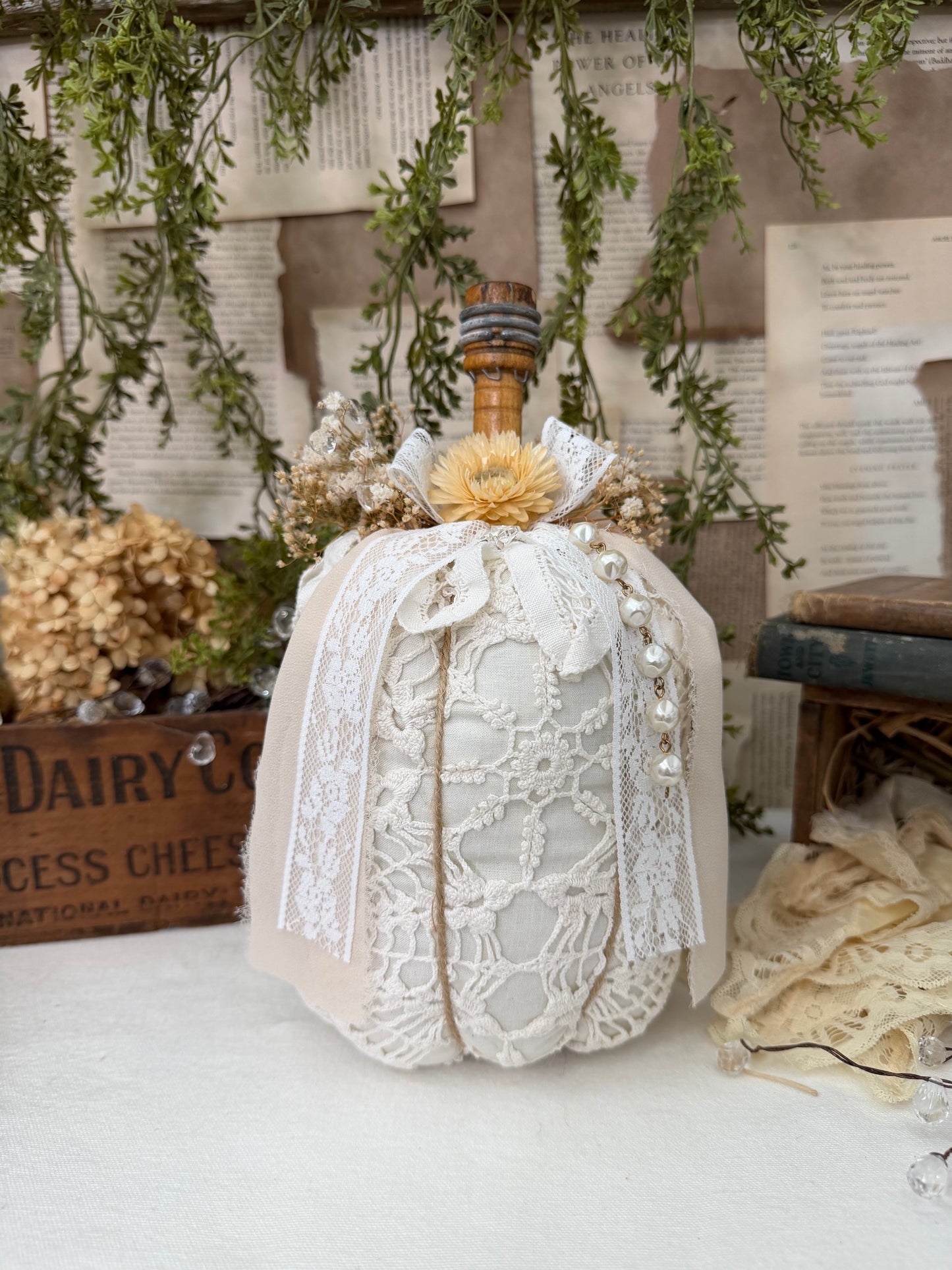 Lace Spool Pumpkin