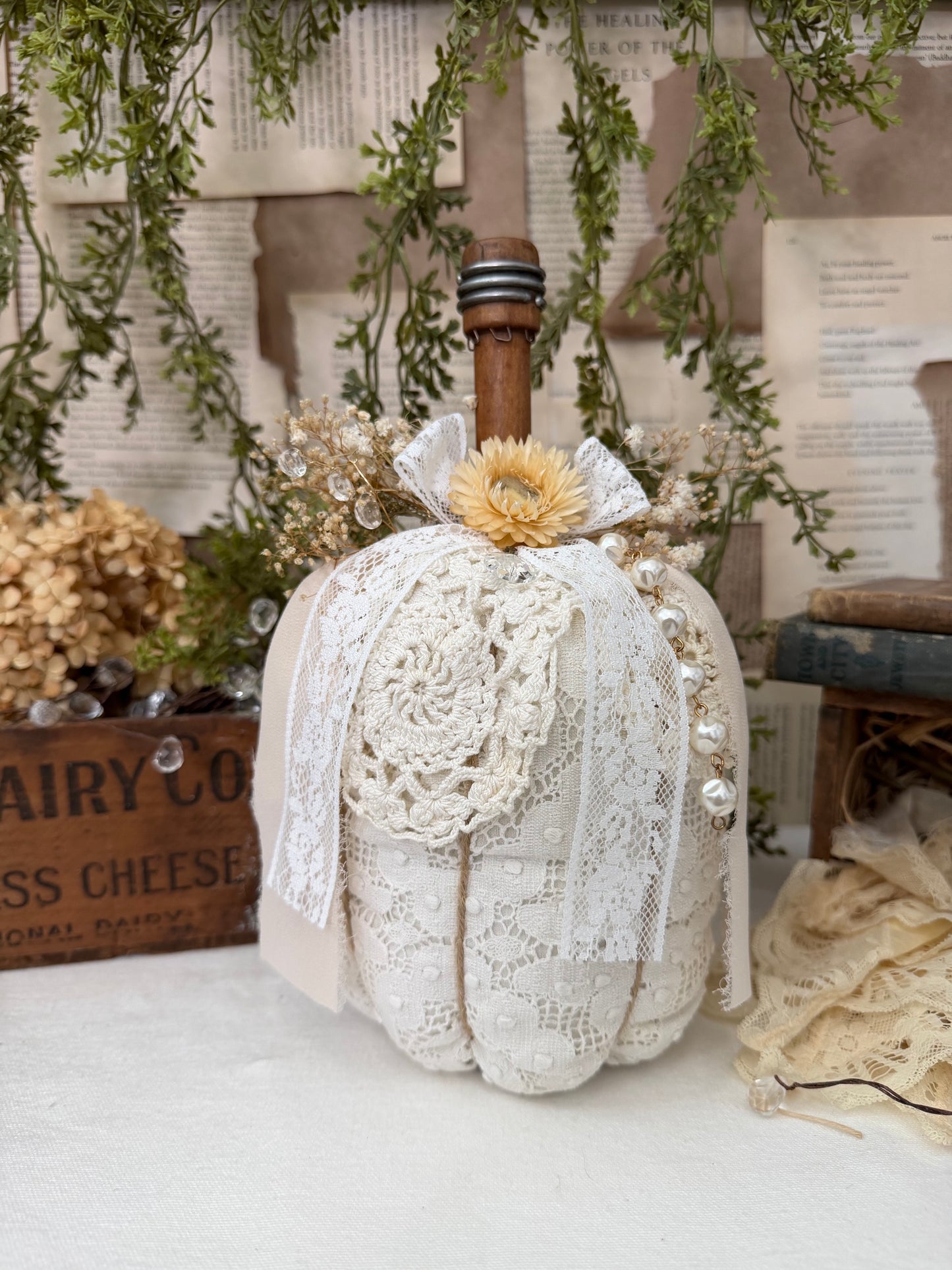 Lace Spool Pumpkin