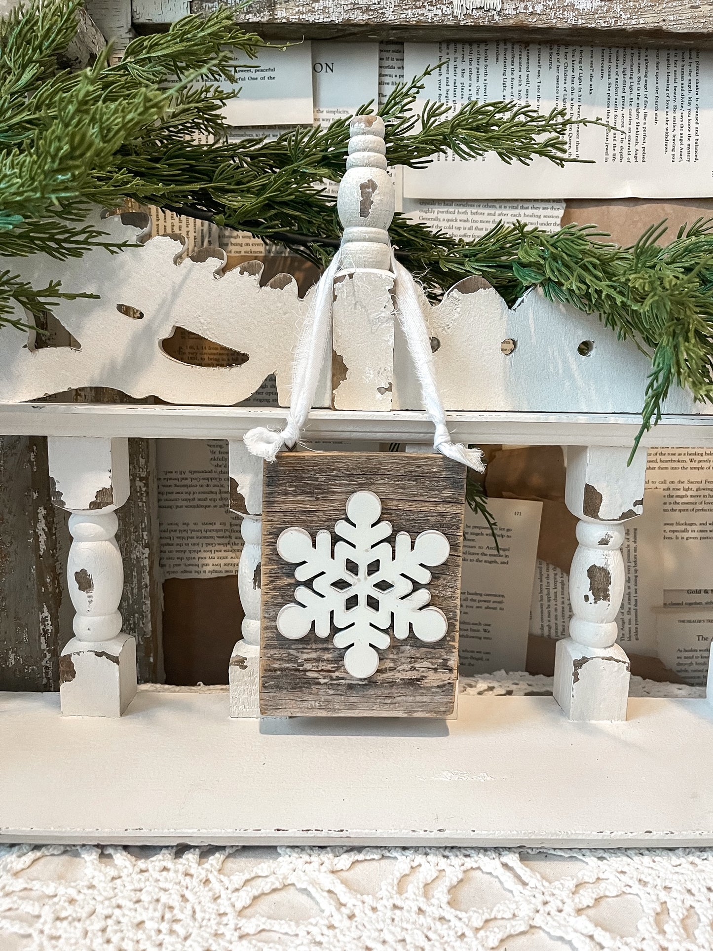 Wood Snowflake Ornament