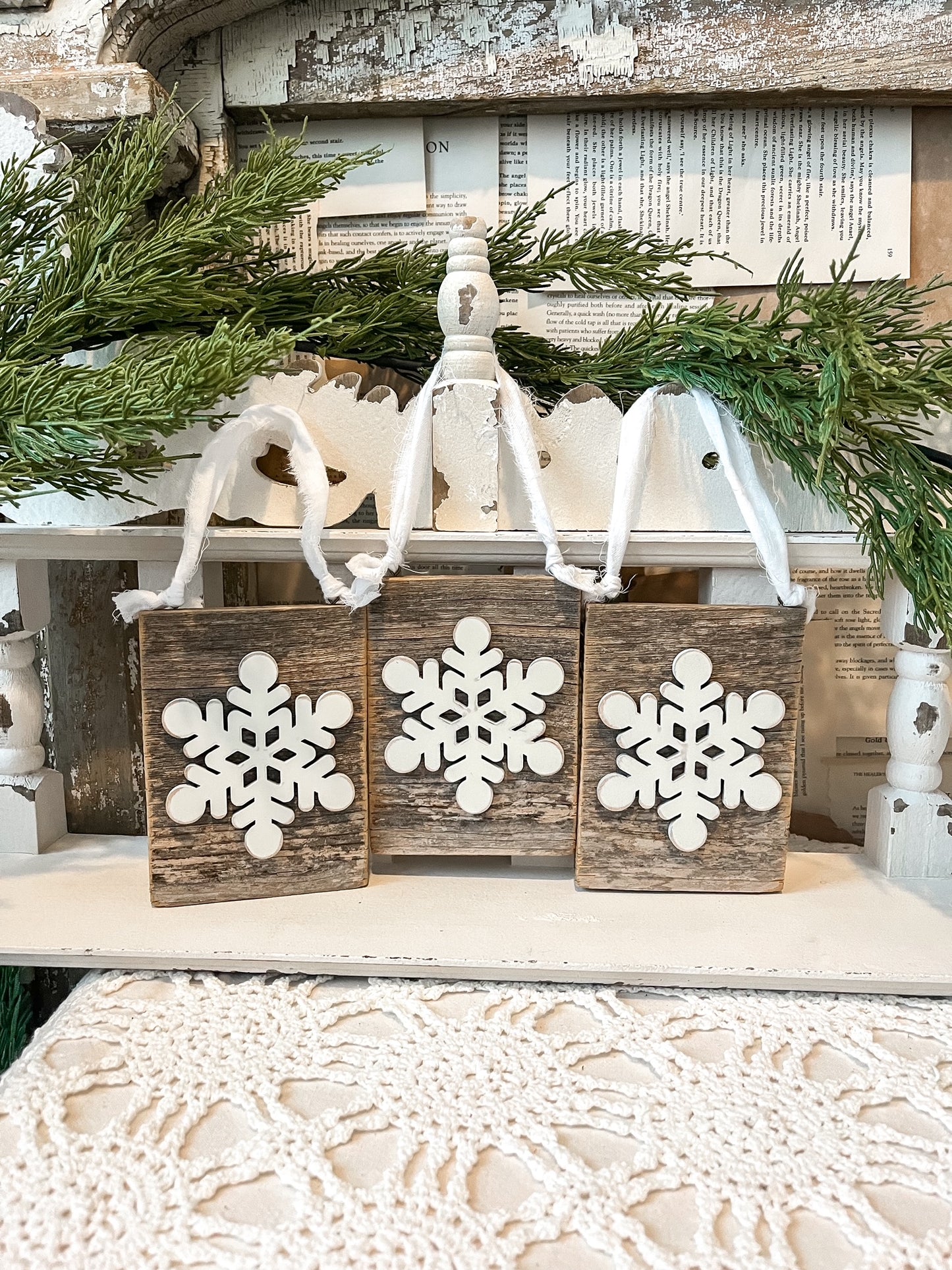 Wood Snowflake Ornament