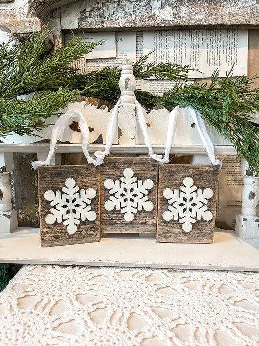 Wood Snowflake Ornament