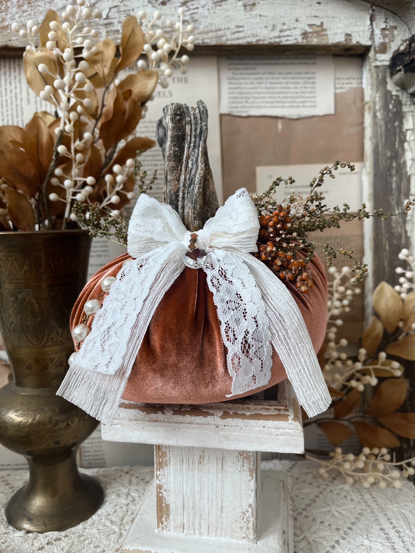 Orange Velvet Pumpkin