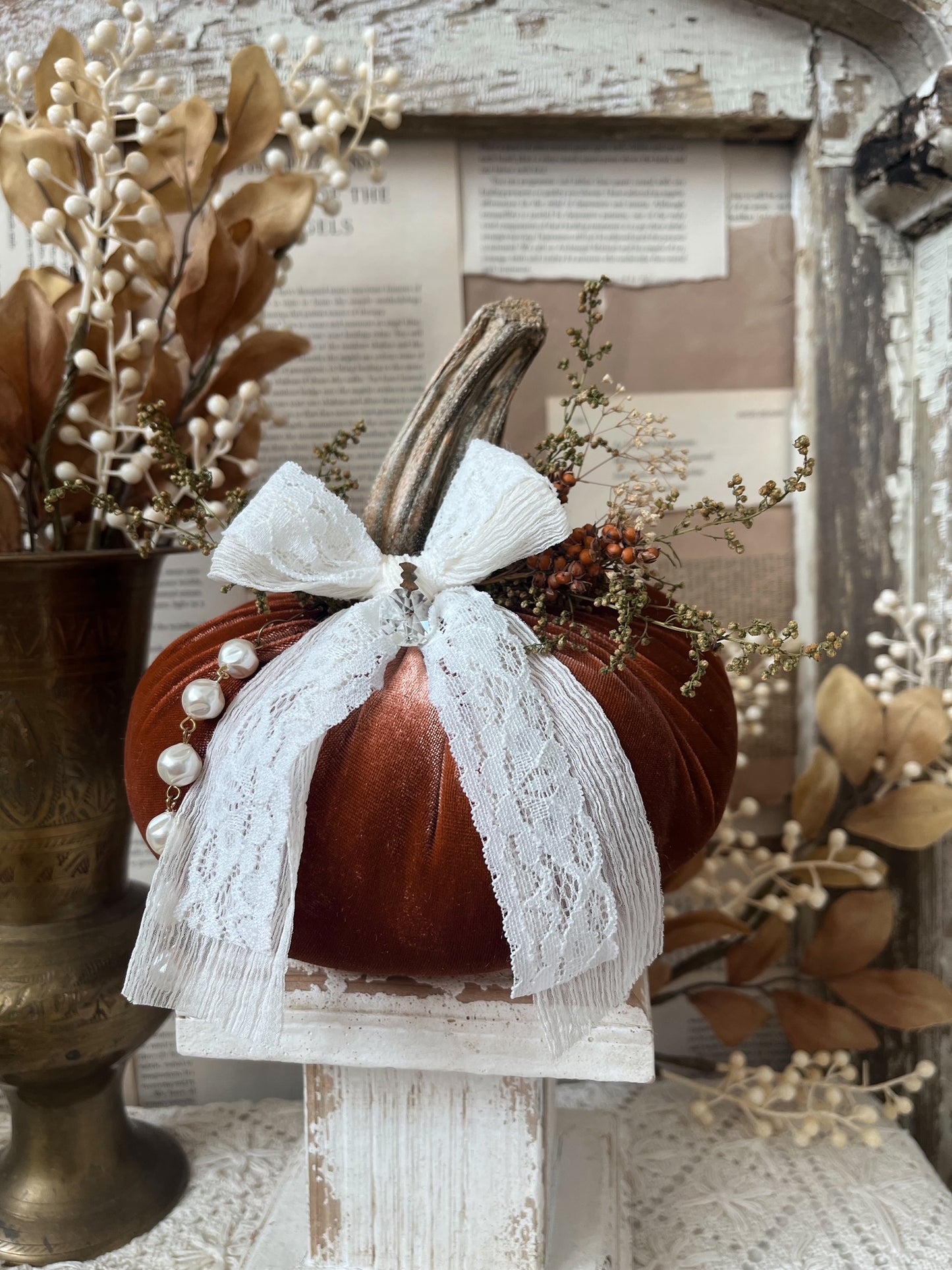 Orange Velvet Pumpkin
