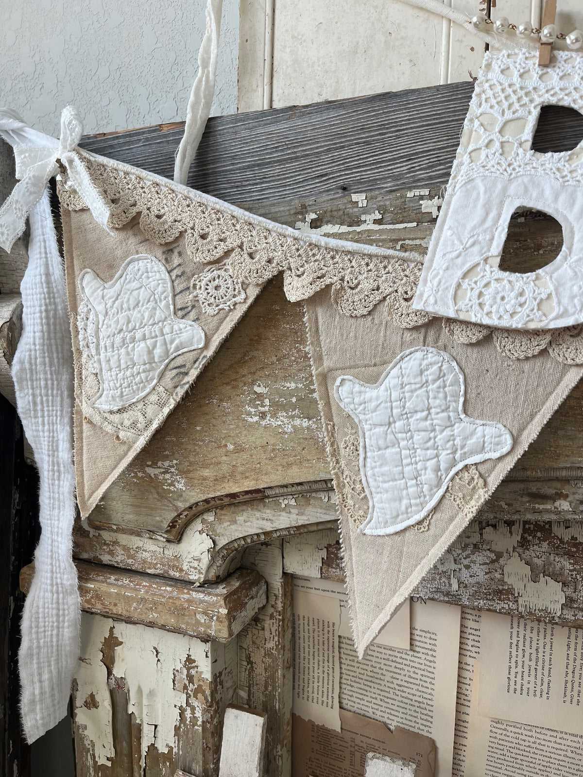 Grain Sack Ghost Garland