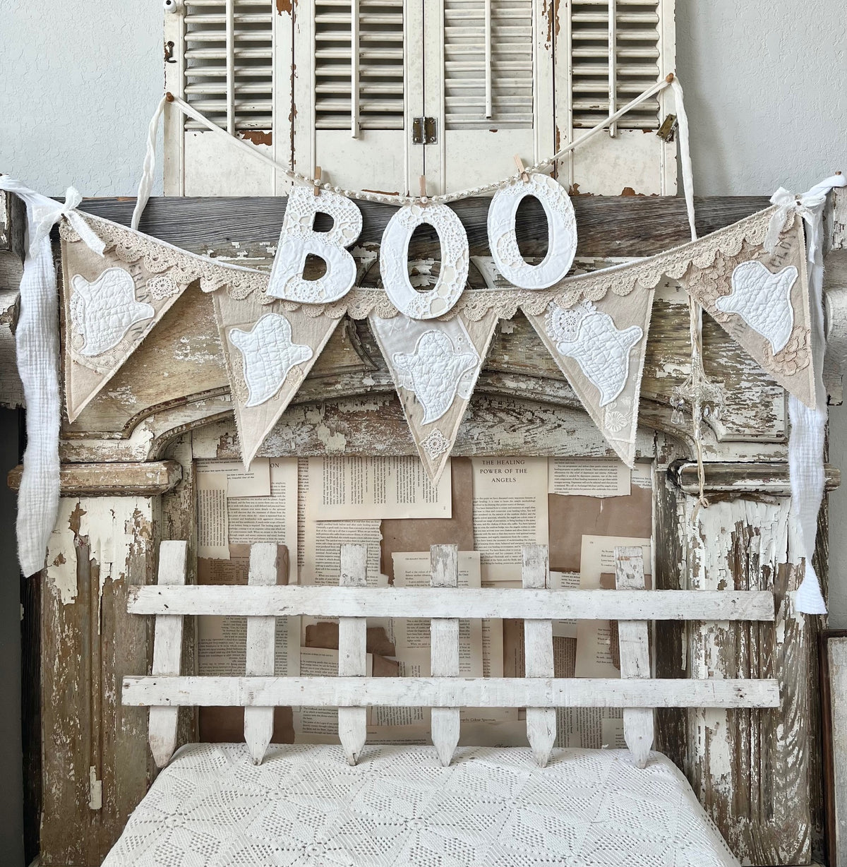 Grain Sack Ghost Garland