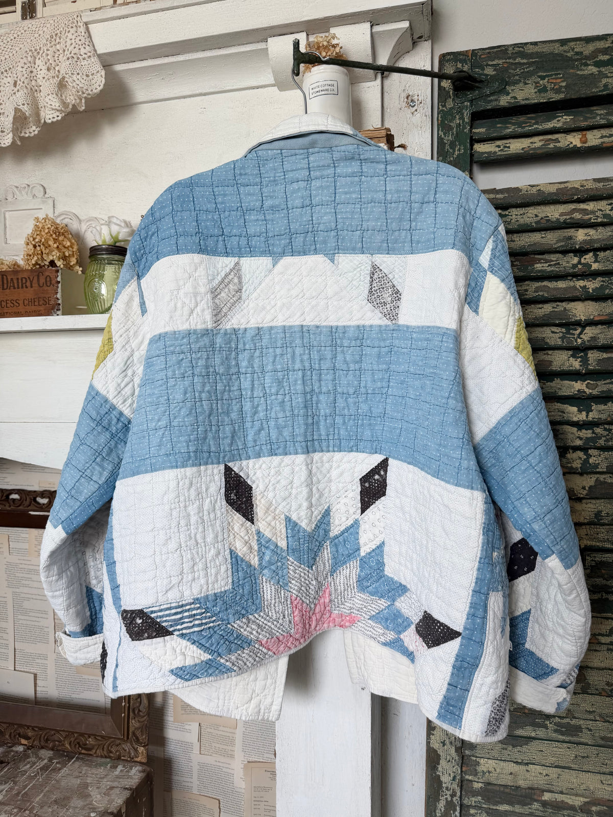 Bluebell Star Quilt Coat - Size Large: Oversized Style Fit